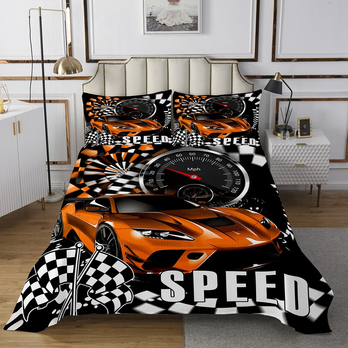 Drag Racer's Prayer Quilt Bed Set Pink