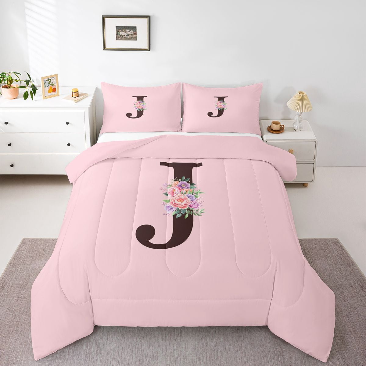 Erosebridal Teens Spring Garden Rose Queen Comforter Set 3pcs,Girls ...