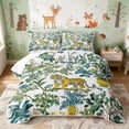 thumbnail image 1 of Erosebridal Tiger Twin Quilt Set for Boys Girls, Tropical Chinoiserie Twin Coverlet Set, 2pcs 1 Bedspread and 1 Pillowcase, 1 of 7
