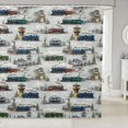 thumbnail image 1 of Erosebridal Train Shower Curtain 72Wx72L, Snow Bathroom Curtain, Snow Train, 1 of 5