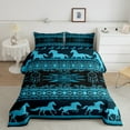 thumbnail image 1 of Erosebridal Tribal Aztec Comforter Sets, Horse Print Comforters & Duvets, Western Geometric Reversible Duvet Insert, Ultra Soft Bedroom Decor, 2pcs, 1 of 8