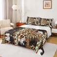 thumbnail image 1 of Erosebridal Tribal Aztec Full Size Sheets, Leopard Cheetah Print Bed Sheets, 4pcs, 1 of 5