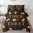 thumbnail image 1 of Erosebridal Trick Or Treat Bed in a Bag Full Size,Halloween Candy Bed Set,Orange Dots Bedding Full Size For Girls,Ultra Soft Bedroom Decorative Reversible,7 Pieces, 1 of 7