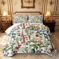 thumbnail image 1 of Erosebridal Tropical Floral Quilt King, Traditional Blossom King Coverlet Set, Reversible, Pastel Botanical, 3-Piece (1 Bedspread and 2 Pillowcases), 1 of 7