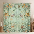 thumbnail image 1 of Erosebridal Tropical Flower Curtains Pack of 2 (42x84 Each), Woodland Animal Wolf Deer Curtains Blackout, Green, 1 of 6