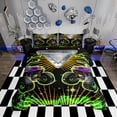 thumbnail image 1 of Erosebridal Truck Comforter Set,Neon Green Car Bedding Set Twin,Racing Car Vehicle Down Comforter,Neon Lighting Trucks Reversible Bed Set with 1 Pillowcase Warm, 1 of 7