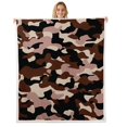 thumbnail image 1 of Erosebridal Turquoise Camouflage Fleece Blanket, Tie Dye Camo Sherpa Throw, Army Theme Decor, 90x90, 1 of 7
