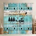 thumbnail image 1 of Erosebridal Turquoise Wood Black Camper RV Print Curtains Pack of 2 (42x84 Each), Coastal Camping Curtains Blackout for Kids Boys and Girls, 1 of 6