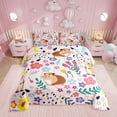 thumbnail image 1 of Erosebridal Twin Bed Comforter Set ,Garden Floral Guinea Pig Bedding ,Cartoon Guinea Pig Comforter Kawaii Flower Plants Down Comforter with 1 Pillowcase Ultra Warm, 1 of 6