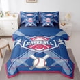 thumbnail image 1 of Erosebridal Twin Comforter Set for Baseball Decor - 7 Pieces Baseball Player Bedding Sets Twin Bed in a Bag with Reversible Baseball Bed Set,Comforter, Sheets, Pillowcases & Shams,Texsa, 1 of 5