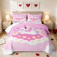 Magic Storage Design Erosebridal Unicorn Heart Mythical Magic Quilt King for Girls, Fantasy ...