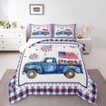 thumbnail image 1 of Erosebridal Usa Flag Truck Comforter Sets Queen Size,Independence Day Bedding Queen Comforter Set,Geometric Buffalo Decor,3Pcs, 1 of 8