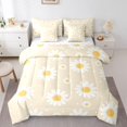 thumbnail image 1 of Erosebridal Vibrant Daisy Bedding King Size, Groovy Flower Bedding Sets King Size, Teens, Reversible 7 Pieces, 1 of 5