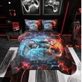 thumbnail image 1 of Erosebridal Video Game Bedding Sets Twin Size,Geometric Honeycomb Comforter Sets with Sheets,Gradient Gamepads Bed in a Bag Twin size,Lightweight Hexagon Room Decorative,Reversible,7-Piece, 1 of 6