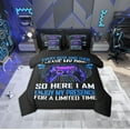 thumbnail image 1 of Erosebridal Video Game Bedding Sets Twin Size,Polka Dots Comforter Sets with Sheets,Black Blue Bed in a Bag Twin size,Microfiber Male Bedroom Decor,Reversible,7-Piece, 1 of 6