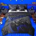 thumbnail image 1 of Erosebridal Video Game Controller 7 Pieces Bedding Comforter Set,Gamer Gaming Full Bedding Set For Boys Kids,Reversible, 1 of 7