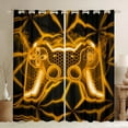 thumbnail image 1 of Erosebridal Video Game Curtains Pack of 2 (42Wx63L),Orange Neon 30%-50% Black Out Curtains,Geometric Honeycomb Curtains for Living Room (42Wx63L),Gamepads Bedroom Decorative, 1 of 6
