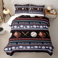 thumbnail image 1 of Erosebridal Vintage Ball Stripe Quilt King,Bat Glove Ball Sports King Coverlet Set For Boys,3pcs, 1 of 7