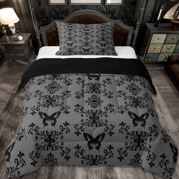 Erosebridal Vintage Bohemian Damask Twin Comforter Sets,Boho Exotic Style Bedding Set For Boys Girls, Reversible 2 Pieces