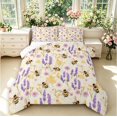 thumbnail image 1 of Erosebridal Vintage Bug Bee Full Size Comforter Sets,Watercolor Floral Bedding Comforter Set,Cream Yellow,Reversible,3-Piece,1 Comforter and 2 Pillowcases, 1 of 7
