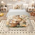 thumbnail image 1 of Erosebridal Vintage Bunnies Twin Bedding for Kids, Happy Easter Rabbit Egg Duvet Cover Set, Gray Reversible, 2pcs 1 Duvet Cover and 1 Pillowcase, No Comforter, 1 of 6