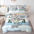 thumbnail image 1 of Erosebridal Vintage Camper Bedding Sets Twin Size,Lodge Cabin Comforter Sets with Sheets,Happy Camping Bed in a Bag Twin size,Ultra Soft Rustic Bedroom Decorative,Reversible,7pcs, 1 of 6