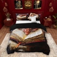 thumbnail image 1 of Erosebridal Vintage Dragon Duvet Cover Set, Magic Book Bedding Full for Kids Boys, Black Reversible, 1 Duvet Cover and 2 Pillowcases (No Comforter), 1 of 5