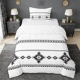 thumbnail image 1 of Erosebridal Vintage Exotic Bohemian Twin Bedding,White Black Duvet Cover Set For Men Women 2 Pieces,No Comforter,Reversible, 1 of 6