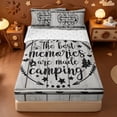 thumbnail image 1 of Erosebridal Vintage Farm Camping Zipper Full Size Comforter Sets with Fitted Sheet and 2 Pillowcases,Weathered Gray Plank Frame Zipper Bedding Set For Boys,Reversible,4-Piece, 1 of 7