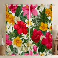 thumbnail image 1 of Erosebridal Vintage Flower Blackout Curtains Set of 2 (52x84 Each) for Girls Women, Tropical Leaves Window Curtains, 1 of 6
