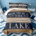 thumbnail image 1 of Erosebridal Vintage Lake House Twin Quilt Set, Retro Farmhouse Twin Coverlet Set, Black Reversible 2-Piece, 1 Bedspread and 1 Pillowcase, 1 of 7