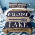 thumbnail image 1 of Erosebridal Vintage Lake House Twin Quilt Set, Retro Farmhouse Twin Coverlet Set, Black Reversible 2-Piece, 1 Bedspread and 1 Pillowcase, 1 of 7