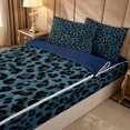 thumbnail image 1 of Erosebridal Vintage Leopard Print Zipper Full Size Comforter Sets with Fitted Sheet and 2 Pillowcases for Girls, Fashion Animal Spot Zipper Bedding Set, Navy Reversible, 4 Pieces, 1 of 7