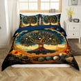thumbnail image 1 of Erosebridal Vintage Life Tree Duvet Cover King, Planet Bedding Sets King Size, Boho Style Decor, Reversible 3 Pieces（No Comforter）, 1 of 6