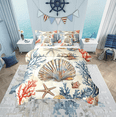 thumbnail image 1 of Erosebridal Vintage Seashell Bedding Twin Size, Ocean Starfish Bedding Sets Twin Size, Coral Bed Set, Breathable Bedroom Decorative, 7-Piece, 1 of 6