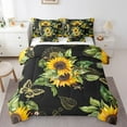 thumbnail image 1 of Erosebridal Vintage Sunflower Bedding Full Size, Retro Fashion Bedding Sets Full Size, Black Orange Comforter Sets with Sheets, Breathable Room Decorative, 7pcs, 1 of 4