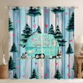 thumbnail image 1 of Erosebridal Vintage Teal Car Black Out Curtains for Boys Girls,Rustic Cottage Happy Camping Curtains Pack of 2 (42x63 Each) for Boys Girls,Breathable Home Decor, 1 of 6