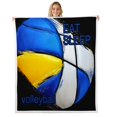 thumbnail image 1 of Erosebridal Volleyball City Fleece Blanket, Eat Sleep Sherpa Throw, Rugby Player Decor, 60x80, 1 of 7