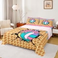 thumbnail image 1 of Erosebridal Volleyball Sport Queen Sheet Sets for Kids Boys Girls, Ice Cream Drip Waffle Bed Set, 1 Flat Sheet, 1 Fitted Sheet and 2 Pillowcases, 1 of 5