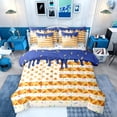 thumbnail image 1 of Erosebridal Waffle American Flag Bedding Comforter Set for Kids, Navy Ice Cream Drip Queen Bedding Sets, Colorful Polka Dots Reversible, 7 Pieces, 1 of 6
