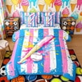 thumbnail image 1 of Erosebridal Waffle Bat Baseball Bedding Comforter Set, Cute Sport Queen Bedding Sets for Girls, Polka Dots Reversible 7-Piece, 1 of 6