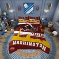 thumbnail image 1 of Erosebridal Washington Bedding Sets Twin with Comforter, American Football Duvet Insert, Vintage Soccer Decor, Breathable 2pcs, 1 of 8
