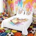 thumbnail image 1 of Erosebridal Watercolor Bow Baseball Full Size Sheets, Cute Sport Bed Sheets for Girls and Boys, 4 Pieces, 1 Flat Sheet, 1 Fitted Sheet and 2 Pillowcases, 1 of 6