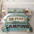 thumbnail image 1 of Erosebridal Watercolor Camper Car Twin Quilt Set, Happy Camping Twin Coverlet Set, 2 Pieces 1 Bedspread and 1 Pillowcase, 1 of 7