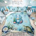 thumbnail image 1 of Erosebridal Watercolor Coral Jellyfish Queen Comforter Set For Boys,Sea Wildlife Axolotl Ocean Turtle Bedding Comforter Set For Kids,Initial Letter B Theme,Reversible 3-Piece, 1 of 7