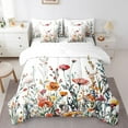 thumbnail image 1 of Erosebridal Watercolor Floral Bedding Sets Queen with Comforter, Rustic Botanical Duvet Insert, Colorful Flower Decor, Reversible, 1 of 5