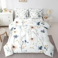 thumbnail image 1 of Erosebridal Watercolor Flower Bedding Sets Twin Size, Plant Botanical Comforter Sets with Sheets, Branches Bed Set, Lightweight Room Decorative, 7-Piece, 1 of 6