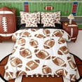 thumbnail image 1 of Erosebridal Watercolor Football Twin Bedding Sets, Soft Sports Bedding Comforter Set for Boys and Girls, Black Reversible 7-Piece, 1 of 6