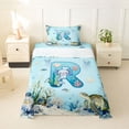 thumbnail image 1 of Erosebridal Watercolor Ocean Coral Twin Sheet Sets For Boys,Cute Axolotl Letter R Monogrammed Kids Bedding 3pcs, 1 of 6
