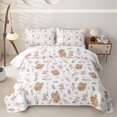 thumbnail image 1 of Erosebridal Watercolor Peach Blossom Twin Quilt Set for Girls, Cheery Blossoms Twin Coverlet Set, 2pcs, 1 of 7